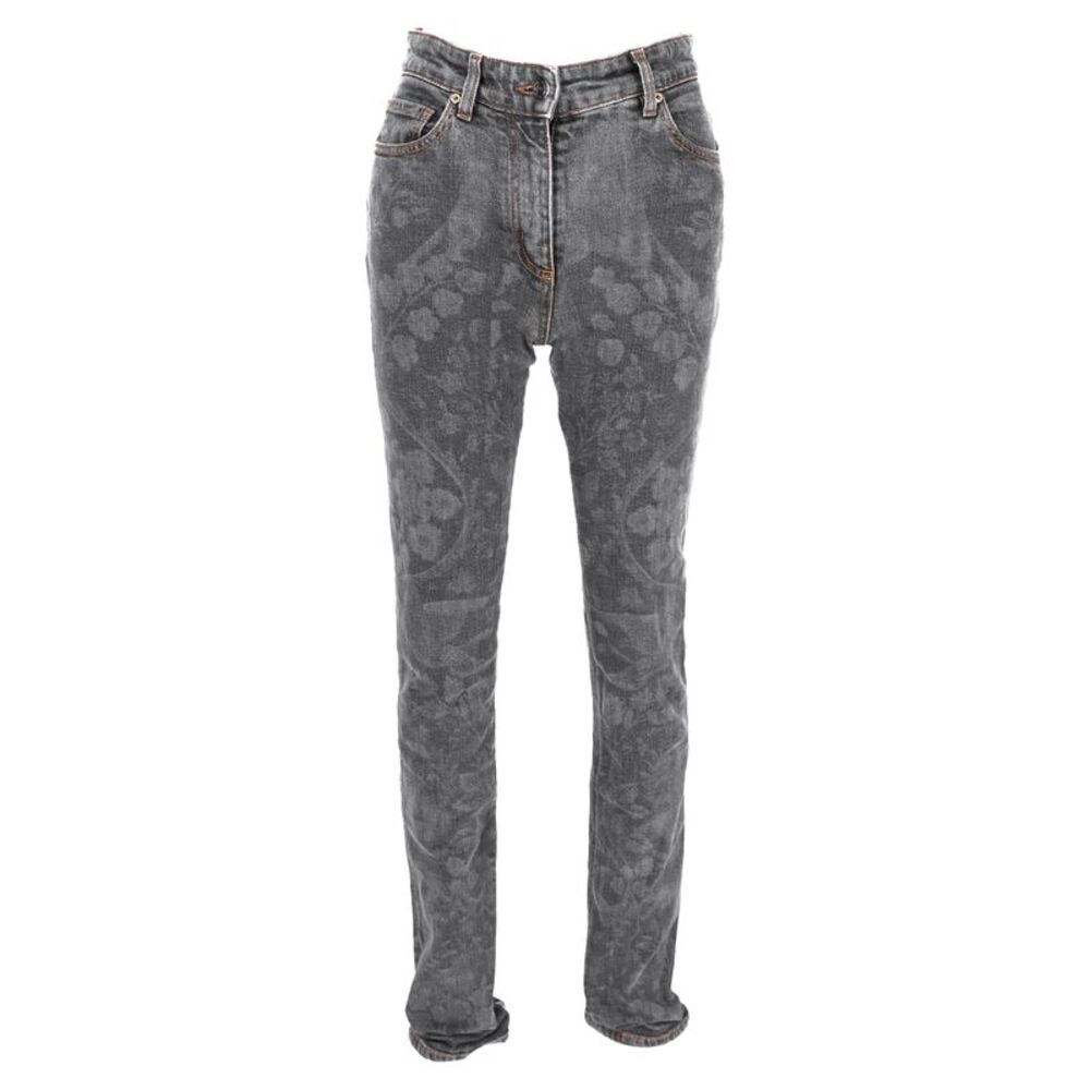Etro Paisley Print Jeand in Grey Denim